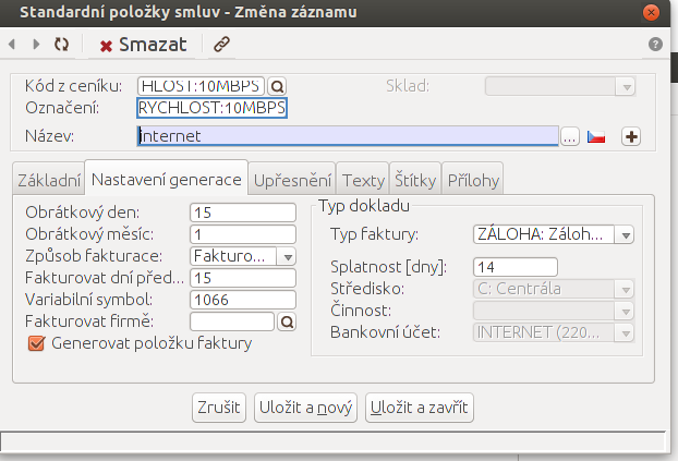 StandardniPolozka-nastaveniGenerace