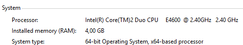 WindowsServer Parametry