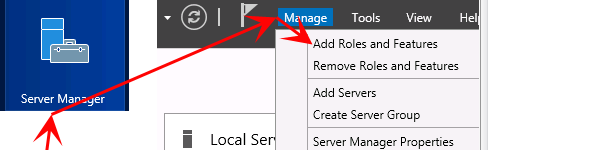 Adding a role in Windows Server 2012 R2