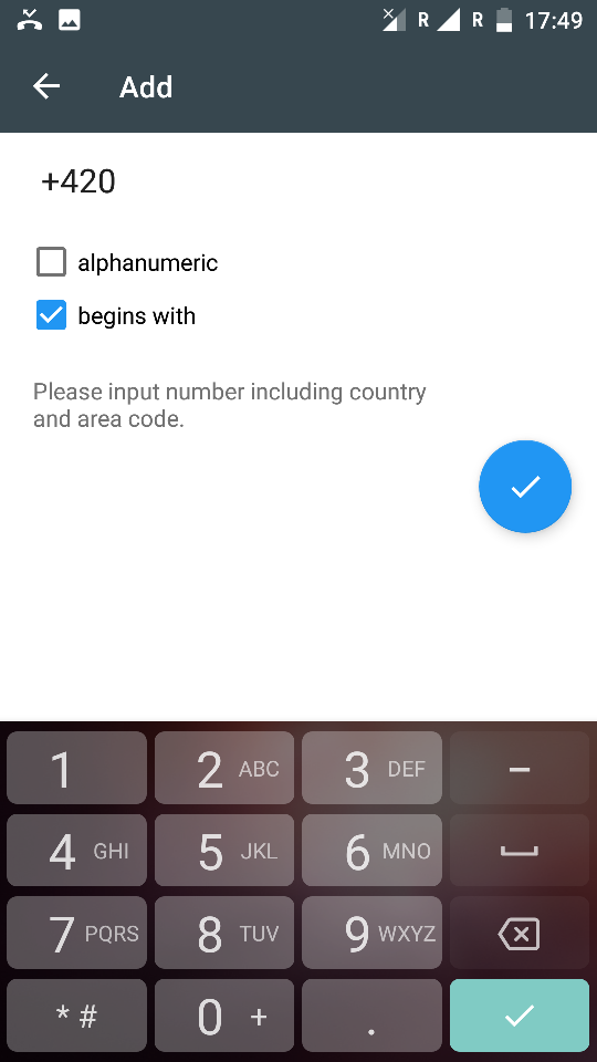 Whitelist prefix example