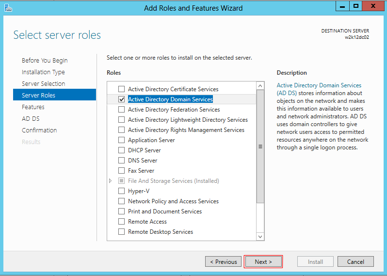 acrtive directory domain services