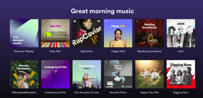 Spotify – naladove orientovana hudba