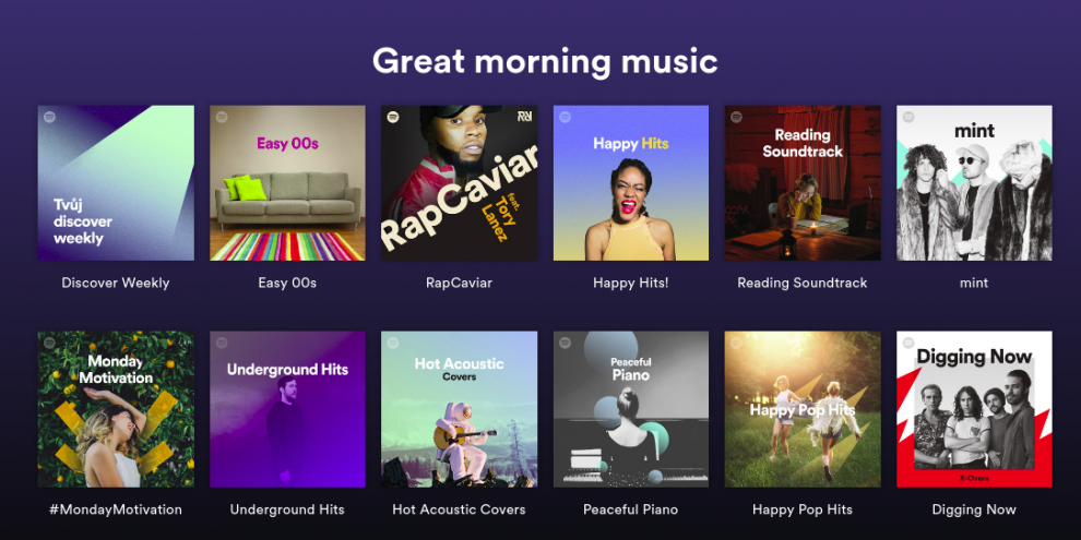 Spotify – naladove orientovana hudba